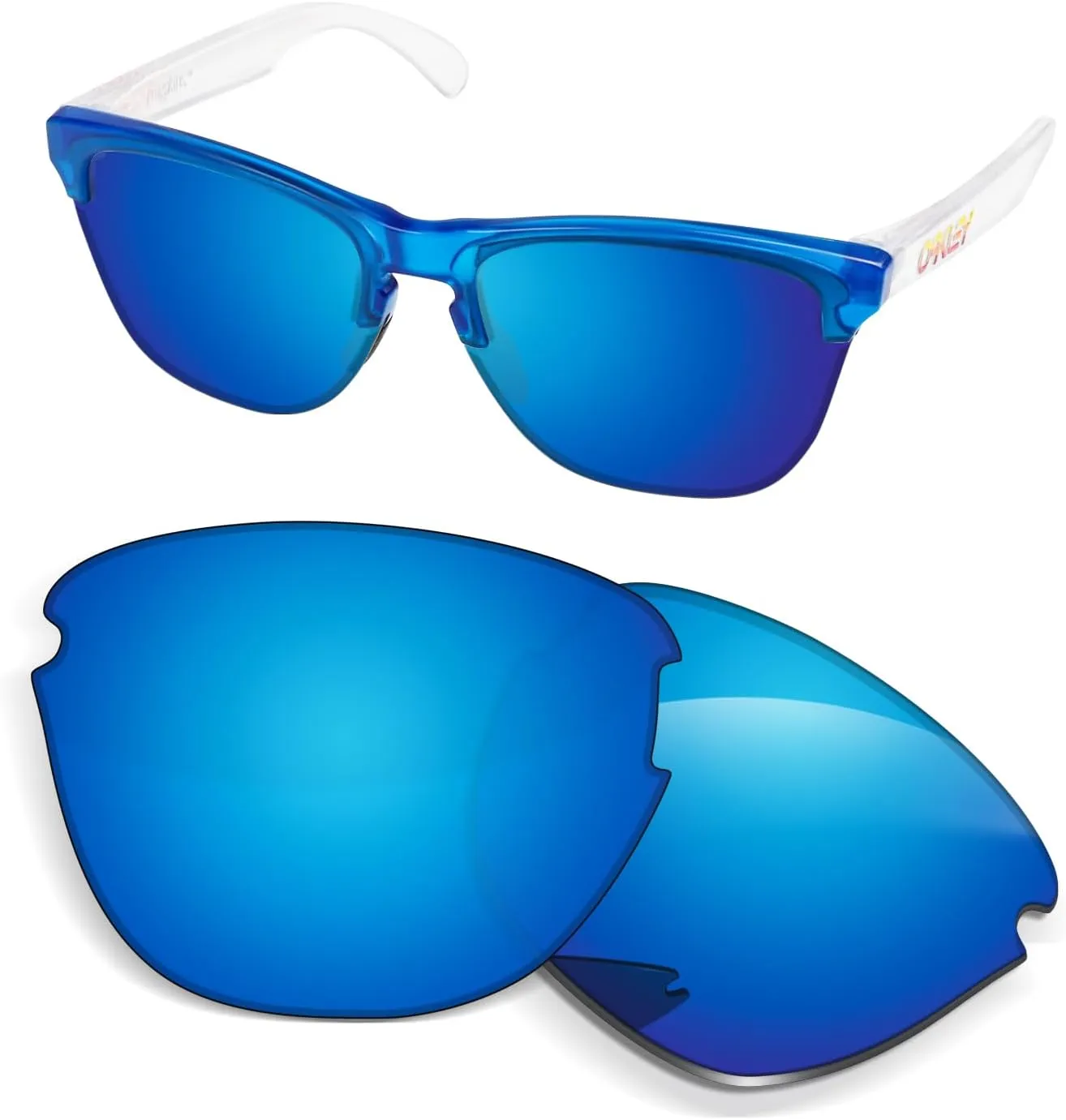 1.5MM Replacement Lenses Compatible With Oakley Frogskins Lite OO9374 Sunglasses, Anti-Scratch and Impact Resistant