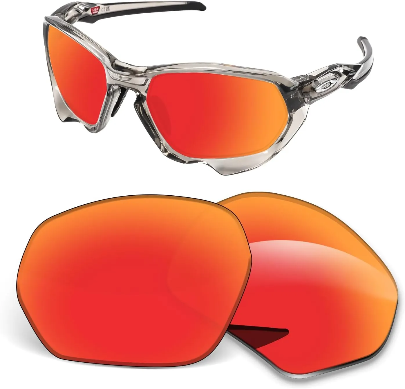 1.5MM Replacement Lenses Compatible With Oakley Plazma OO9019 Sunglasses, Anti-Scratch and Impact Resistant