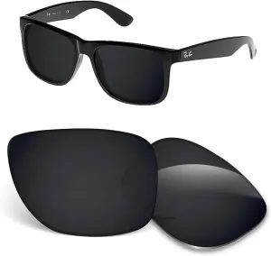 1.5MM Replacement Lenses Compatible With Ray-Ban Justin RB4165 54mm Sunglasses, Anti-Scratch and Impact Resistant