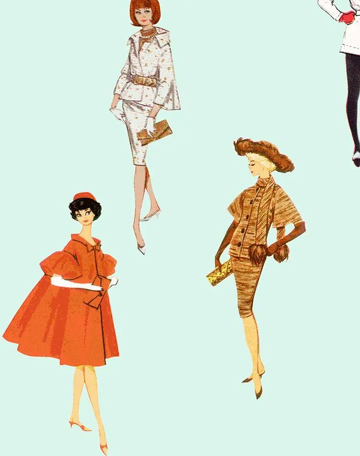 '1960s Barbie™' Wallpaper by Barbie™ - Robins Egg