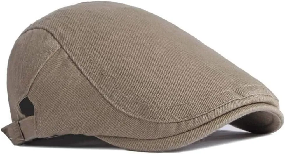 2 Pack Cotton Ivy Flat Cap Newsboy Gatsby Cabbie Driving Hat for Men