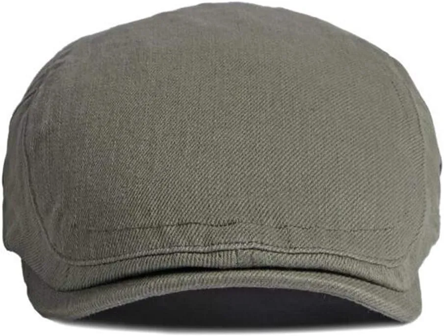 2 Pack Cotton Ivy Flat Cap Newsboy Gatsby Cabbie Driving Hat for Men