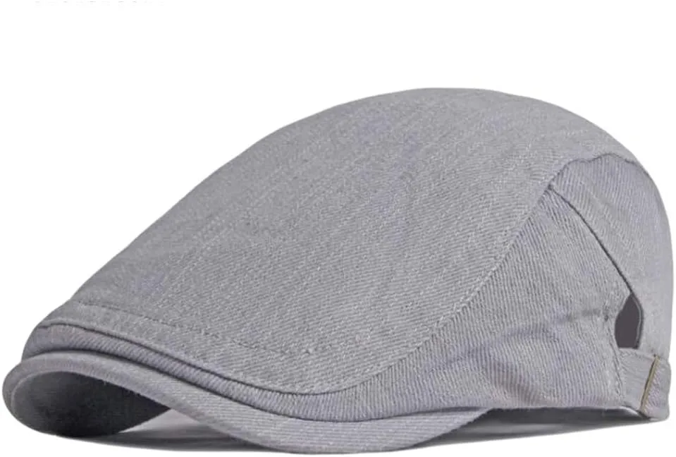 2 Pack Cotton Ivy Flat Cap Newsboy Gatsby Cabbie Driving Hat for Men
