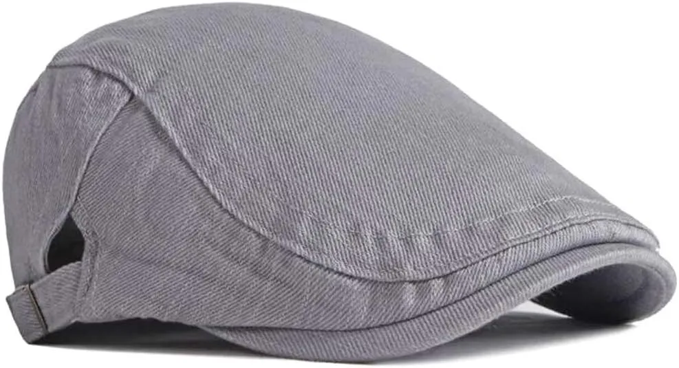 2 Pack Cotton Ivy Flat Cap Newsboy Gatsby Cabbie Driving Hat for Men