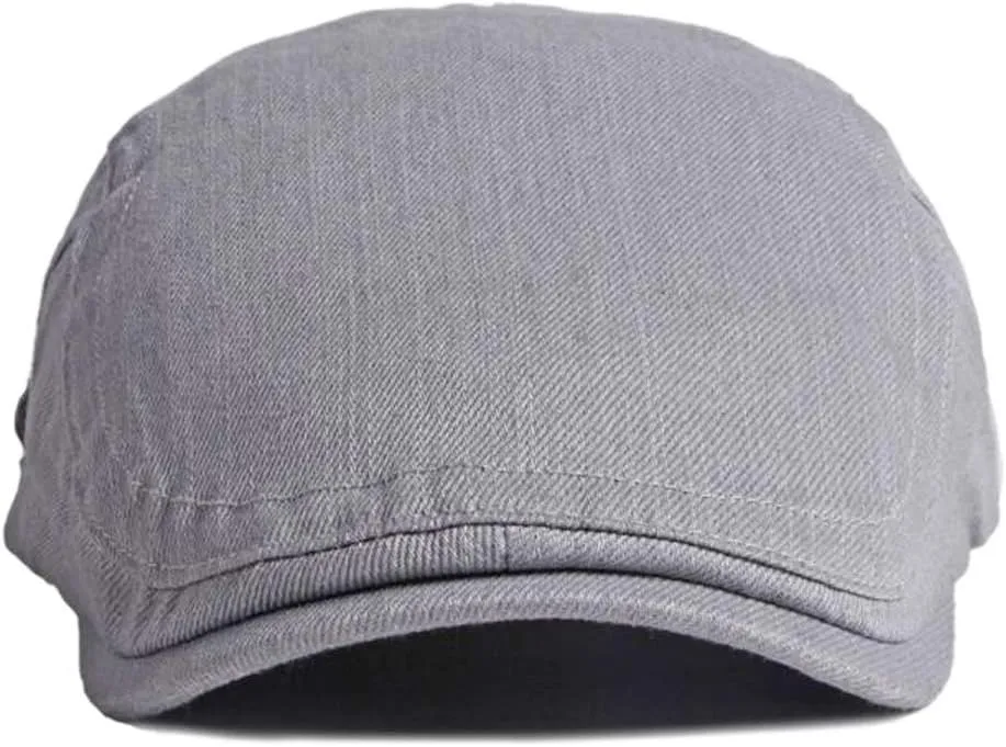 2 Pack Cotton Ivy Flat Cap Newsboy Gatsby Cabbie Driving Hat for Men