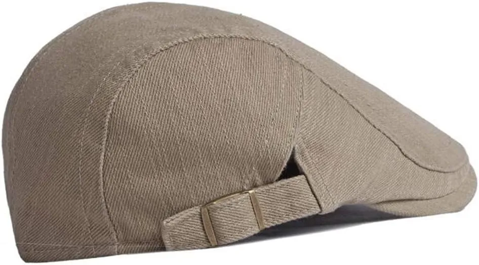 2 Pack Cotton Ivy Flat Cap Newsboy Gatsby Cabbie Driving Hat for Men