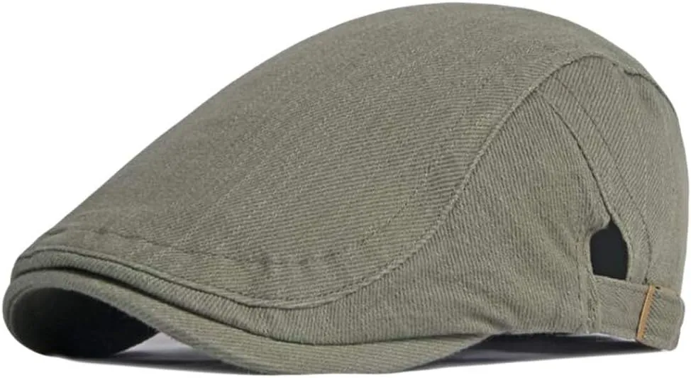2 Pack Cotton Ivy Flat Cap Newsboy Gatsby Cabbie Driving Hat for Men