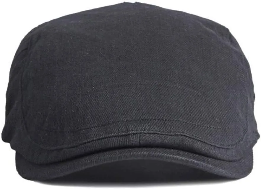 2 Pack Cotton Ivy Flat Cap Newsboy Gatsby Cabbie Driving Hat for Men