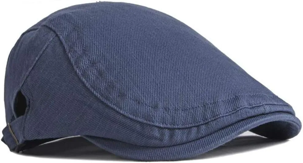 2 Pack Cotton Ivy Flat Cap Newsboy Gatsby Cabbie Driving Hat for Men