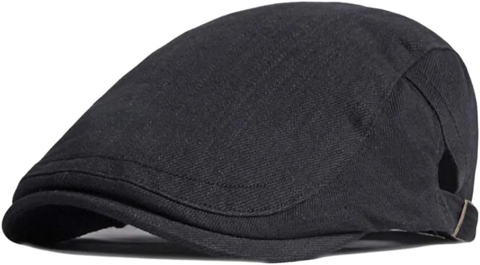 2 Pack Cotton Ivy Flat Cap Newsboy Gatsby Cabbie Driving Hat for Men