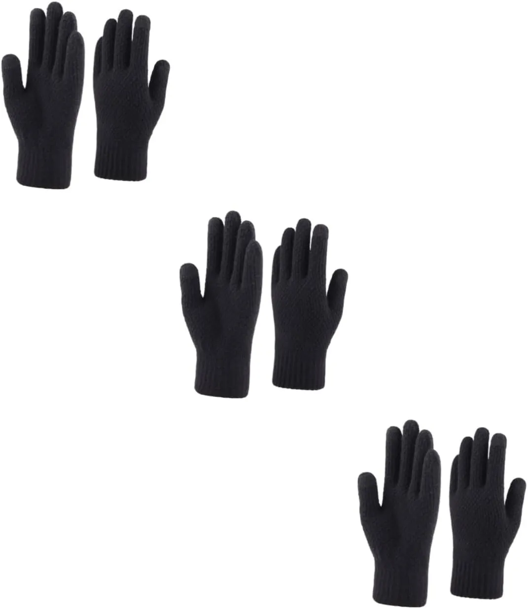 2 Pairs Men Touchscreen Fingers Gloves Winter Touch Gloves Male Gloves Winter Glove Touching Gloves Warm