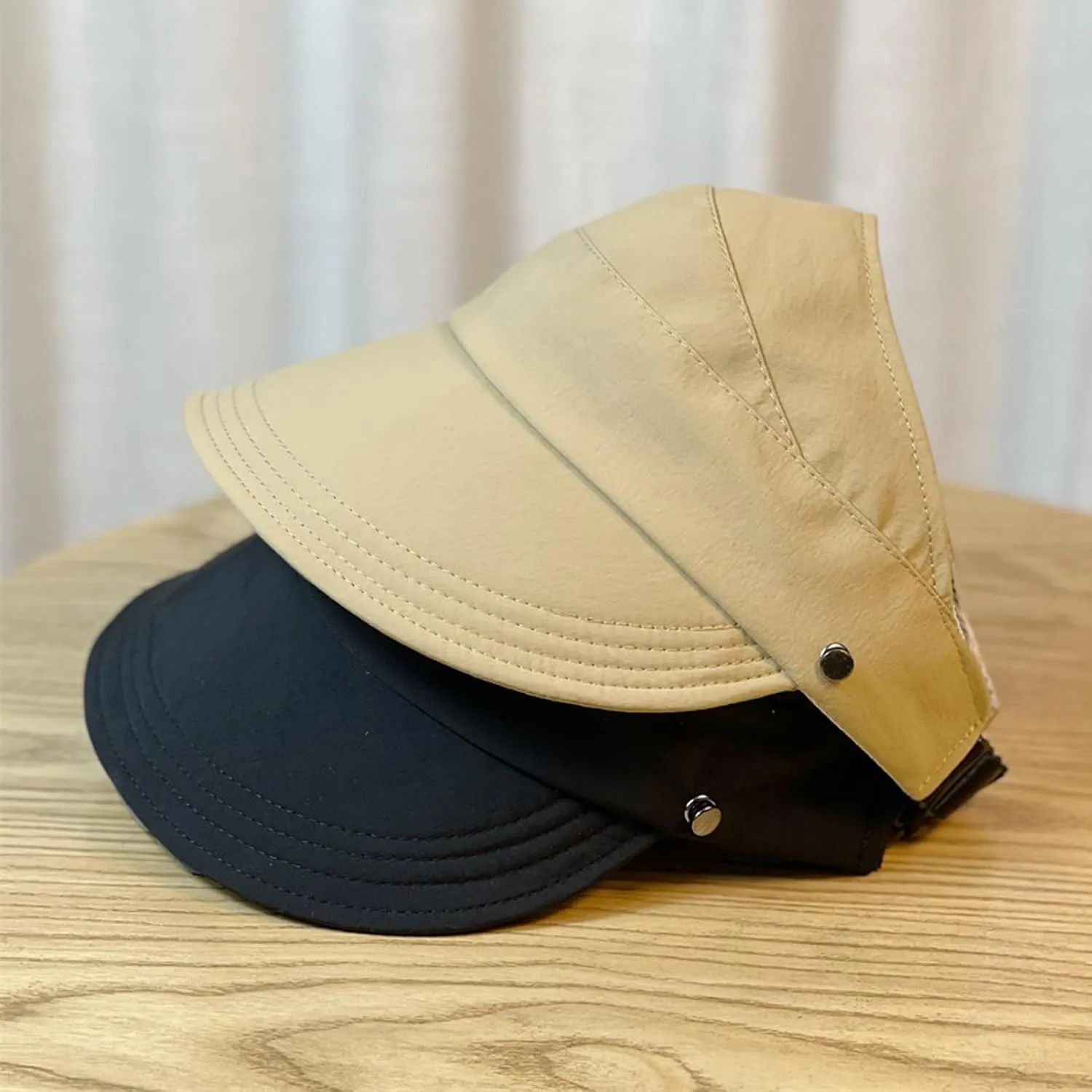 2024 New Women's Large Brim UV Protection Empty Top Sun Hat,Outdoor UV Protection Widened Brim Hollow Top Sun Hat for Women