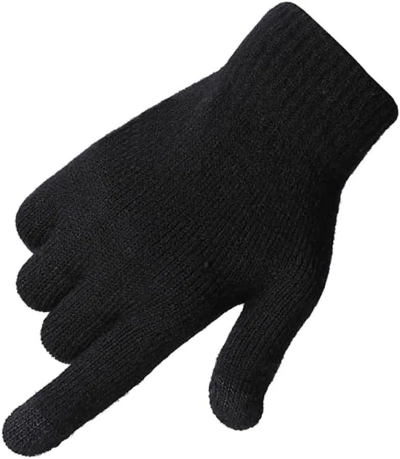 2pcs Waterproof Biker Gloves Thick Knitted Gloves Motorbike Gloves Off Road Riding Gloves Men s Knitted