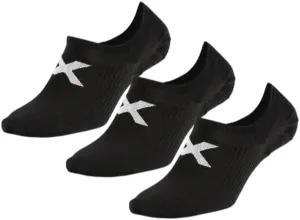 2XU Invisible Compression Ankle Socks 3 Pack, Black/White,S-Invisible Compression Ankle Socks, No Show Socks &Low Cut Ankle Socks For Men and Women