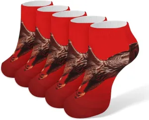 5 Pairs Ankle Socks Soft Breathable No Show Socks Comfortable Cotton Low Cut Casual Socks for Women Men Flying Eagle