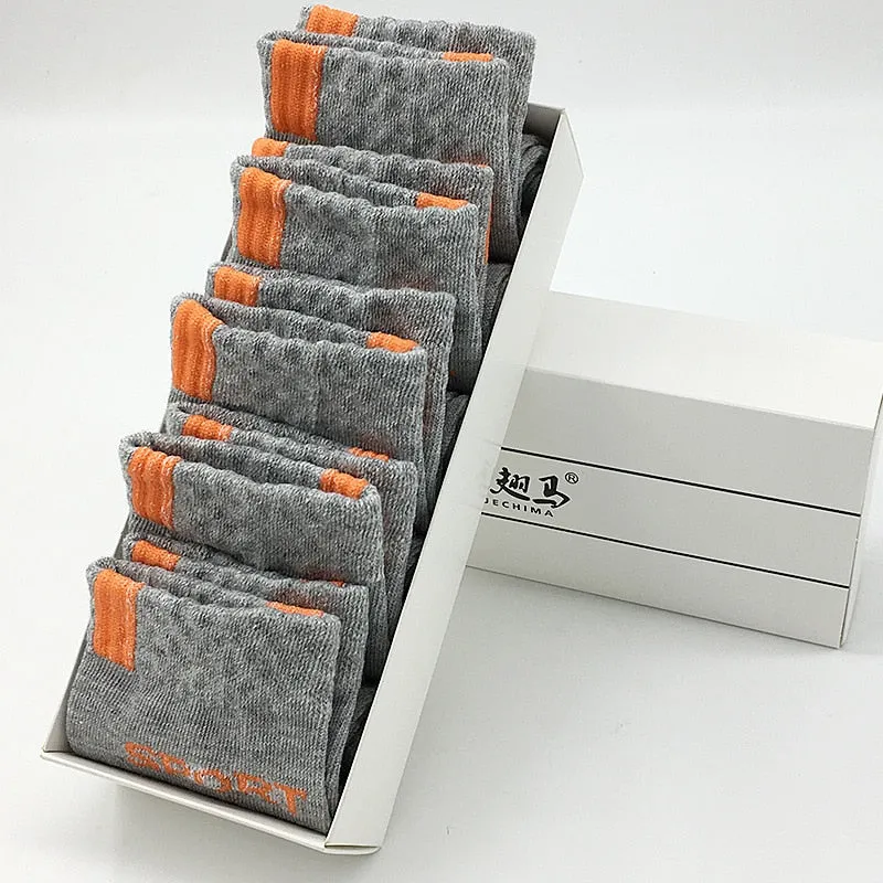 5 Pairs Men's Sport Socks Set, Cotton Breathable Absorbent Socks Pack