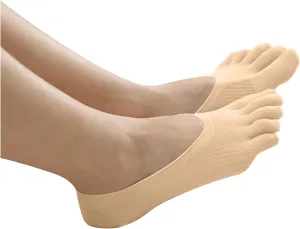 5 Pairs Ultra Low Cut Liner Socks Women No Show Non Slip Hidden for Flat Boat Summer Athletic Non Slip Socks