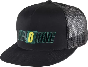 509 Flat Billed Trucker Hat (Black)