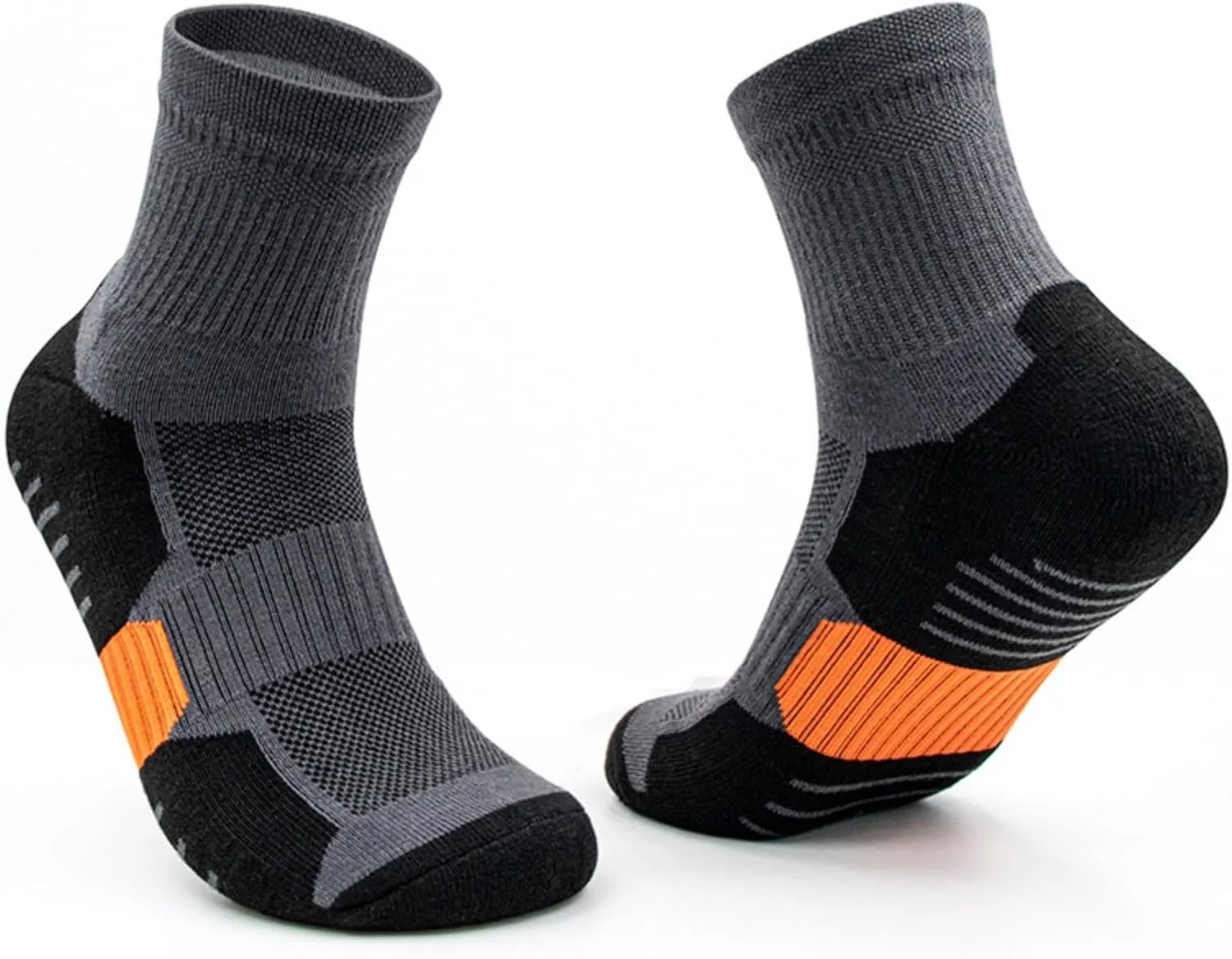 6 Pairs Ankle Athletic Socks for Men Thick Cushioned Running Hiking Low Cut Socks Breathable Casual Socks