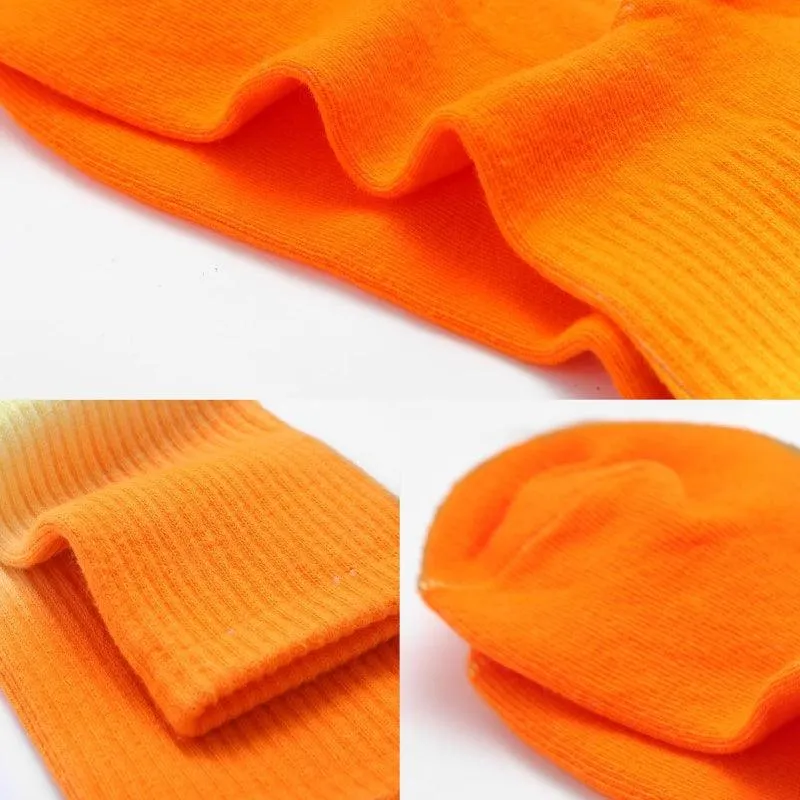 7 Pairs Pack Colorful Tie Dye Crew Socks