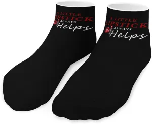 A Little Lipstick Always Helps Ankle Socks Breathable Low Cut Sports Socks Casual No Show Sock for Women Men