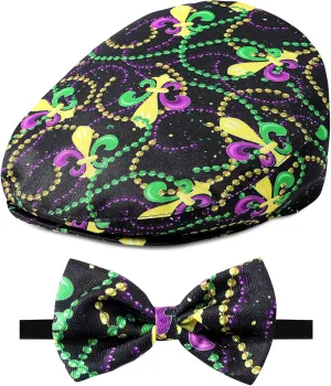 A&J DESIGN Baby Boy Driver Cap, Toddler 2pcs Newsboy Cap & Bow Tie 3 Months - 8 Years
