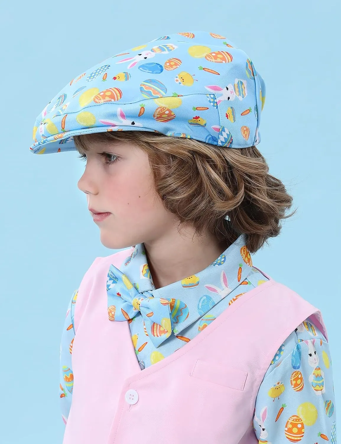 A&J DESIGN Baby Boy Driver Cap, Toddler 2pcs Newsboy Cap & Bow Tie 3 Months - 8 Years