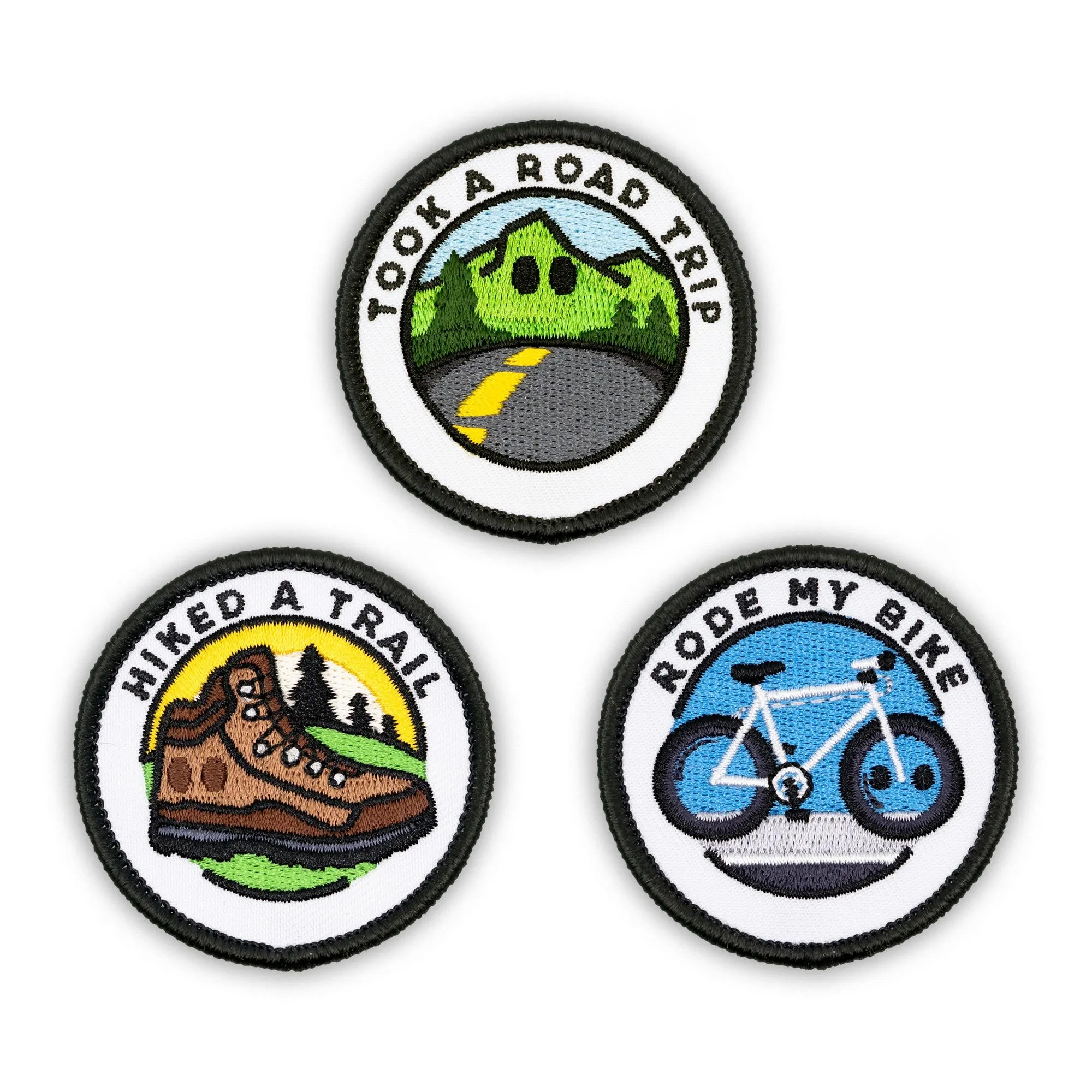 Adulting Merit Badge Embroidered Iron-On Patches (Outdoors - Set 2)
