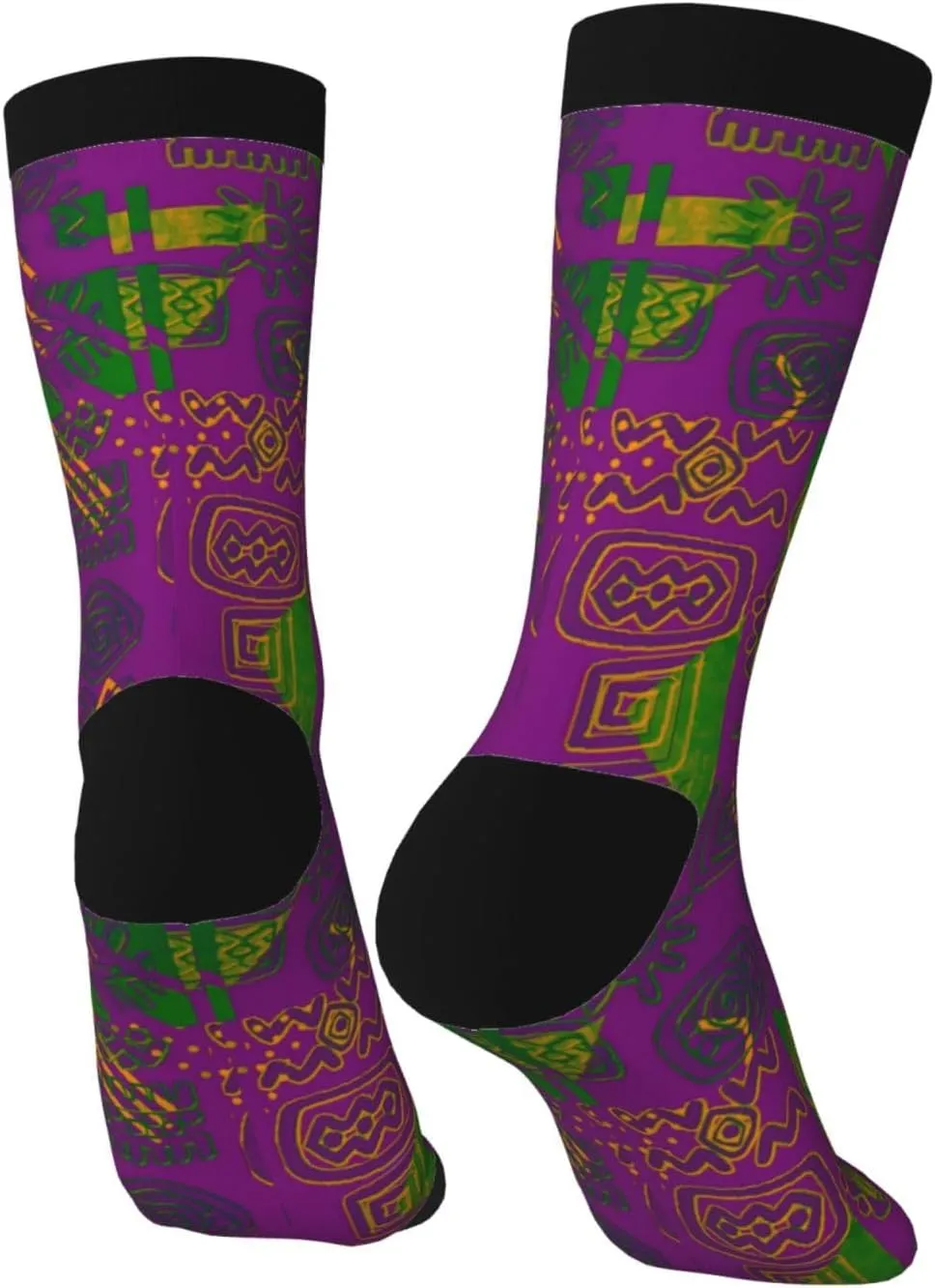 Afrocentric Pattern Fun And Innovative Men'S And Women'S Crew - Elastic Comfortable Formal Socks, Gift Casual Socks