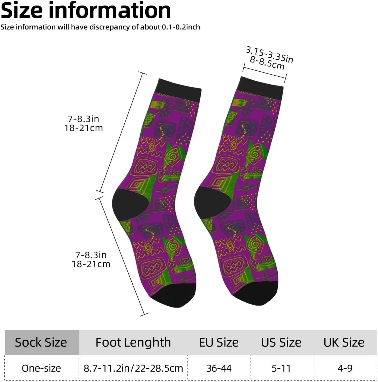 Afrocentric Pattern Fun And Innovative Men'S And Women'S Crew - Elastic Comfortable Formal Socks, Gift Casual Socks