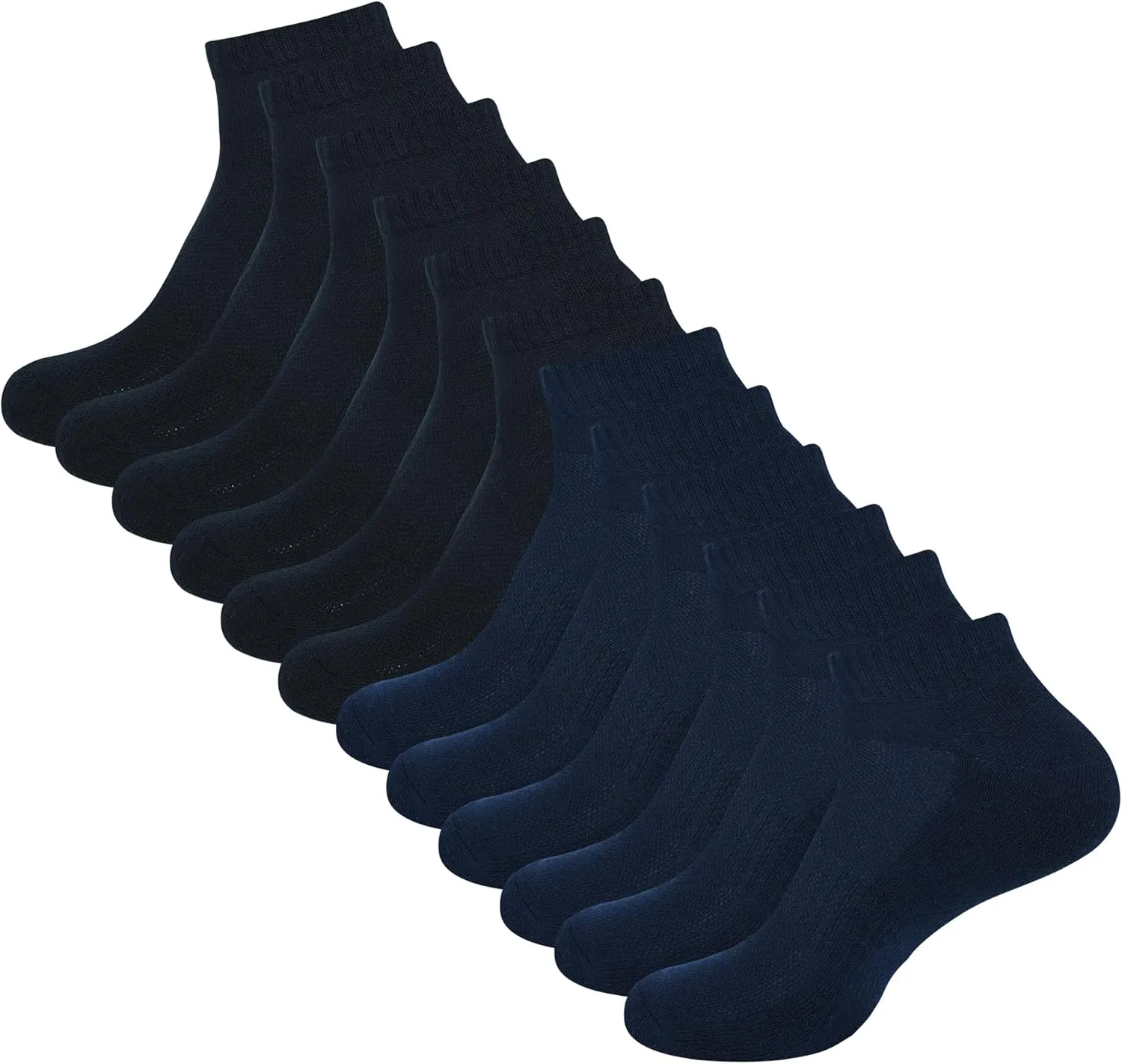 AJ DEZINES 6 Pack Mens Ankle Socks Cushioned Low Cut Athletic Sports Breathable Casual Socks