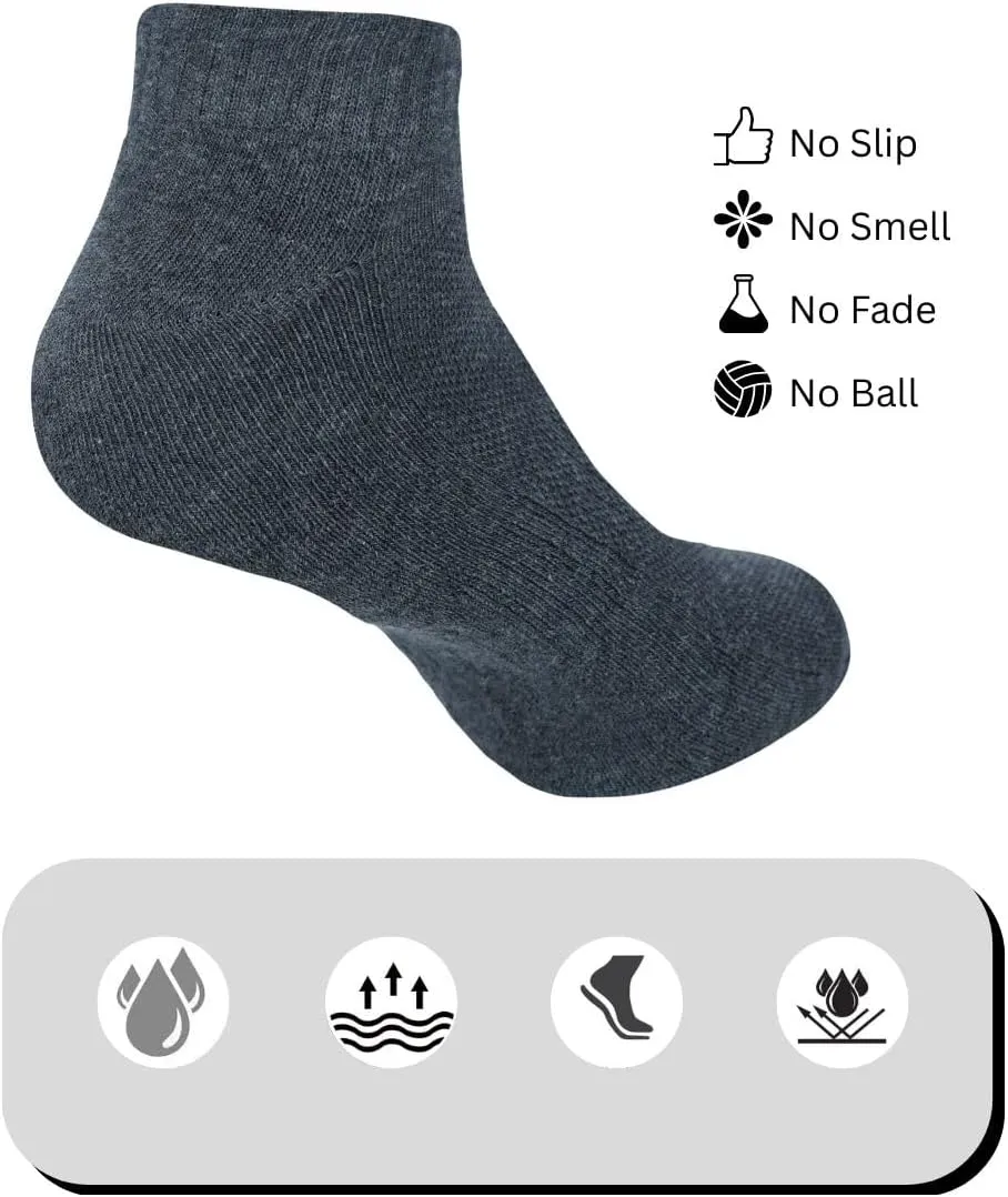 AJ DEZINES 6 Pack Womens Ankle Socks Cushioned Low Cut Athletic Sports Breathable Casual Socks