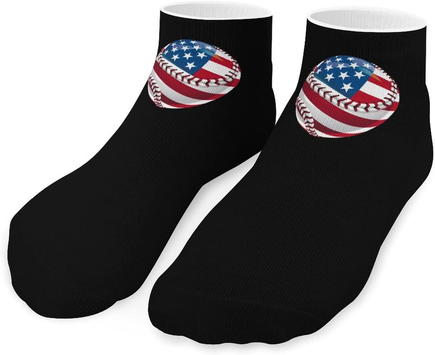 American Flag Baseball Ankle Socks Breathable Low Cut Sports Socks Casual No Show Sock for Women Men