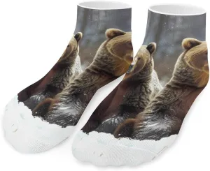Animal Brown Bear Ankle Socks Breathable Low Cut Sports Socks Casual No Show Sock for Women Men