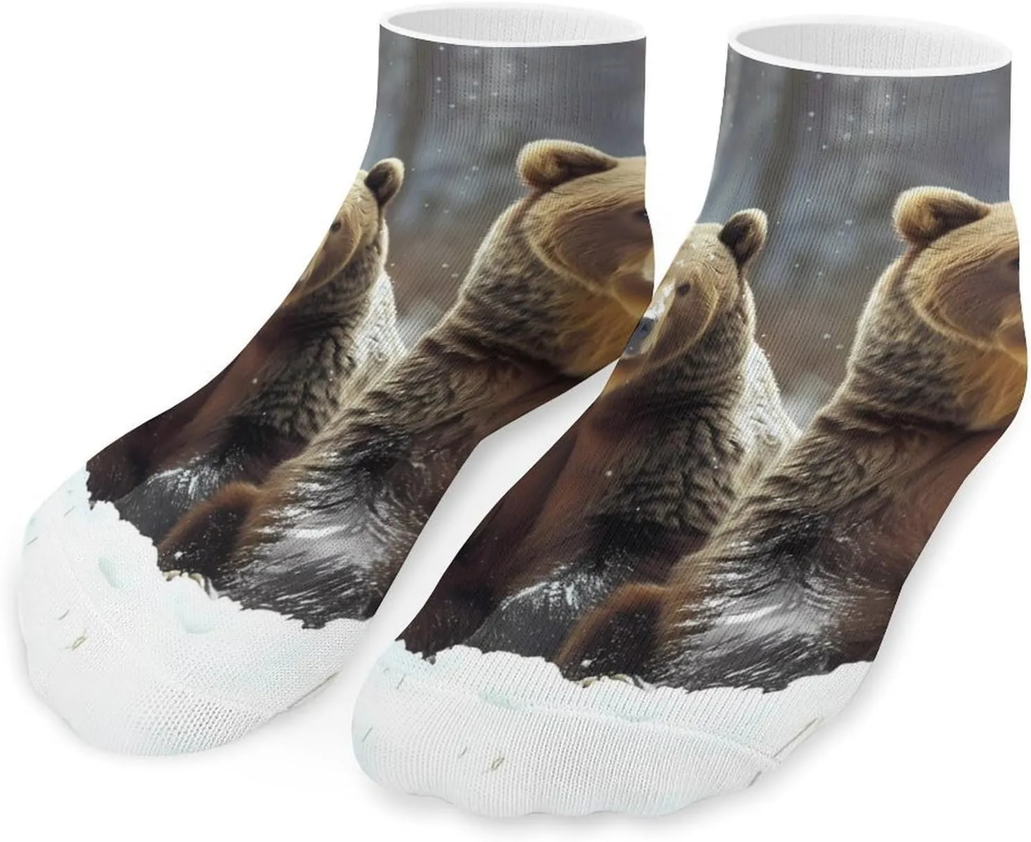 Animal Brown Bear Ankle Socks Breathable Low Cut Sports Socks Casual No Show Sock for Women Men