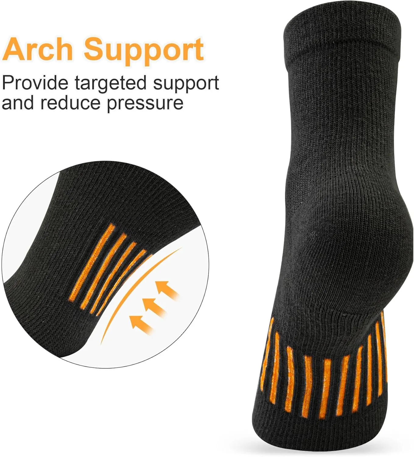 Ankle Socks for Women - Athletic Running Cotton Quarter Socks for Hiking - Cushioned 6 Pairs