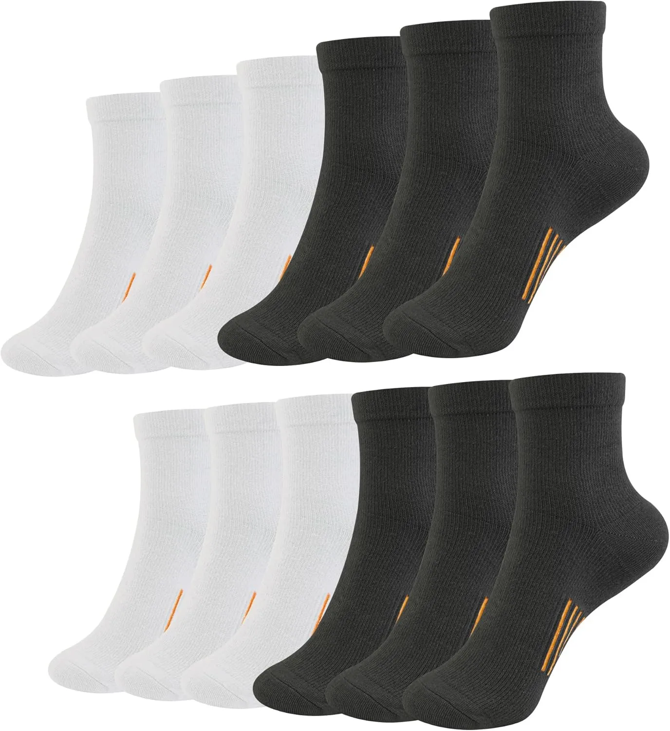 Ankle Socks for Women - Athletic Running Cotton Quarter Socks for Hiking - Cushioned 6 Pairs