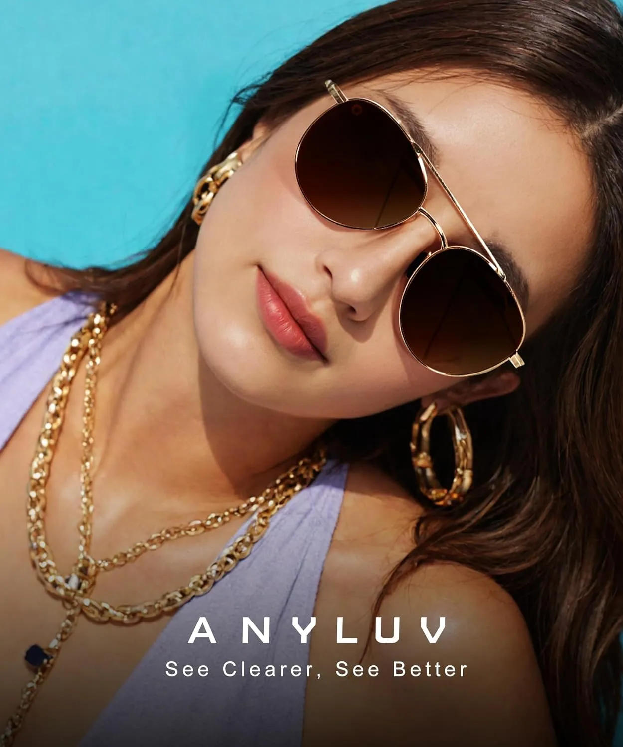 ANYLUV Aviator Sunglasses-Men and Womens-Sun-Glasses: Polarized Mens Sunglasses UV400 Protection for Driving Fishing Golf
