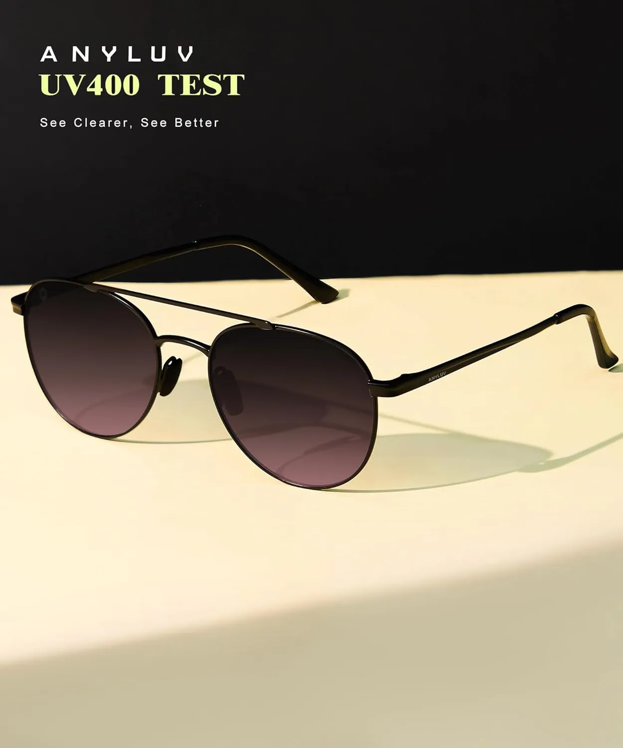 ANYLUV Aviator Sunglasses-Men and Womens-Sun-Glasses: Polarized Mens Sunglasses UV400 Protection for Driving Fishing Golf