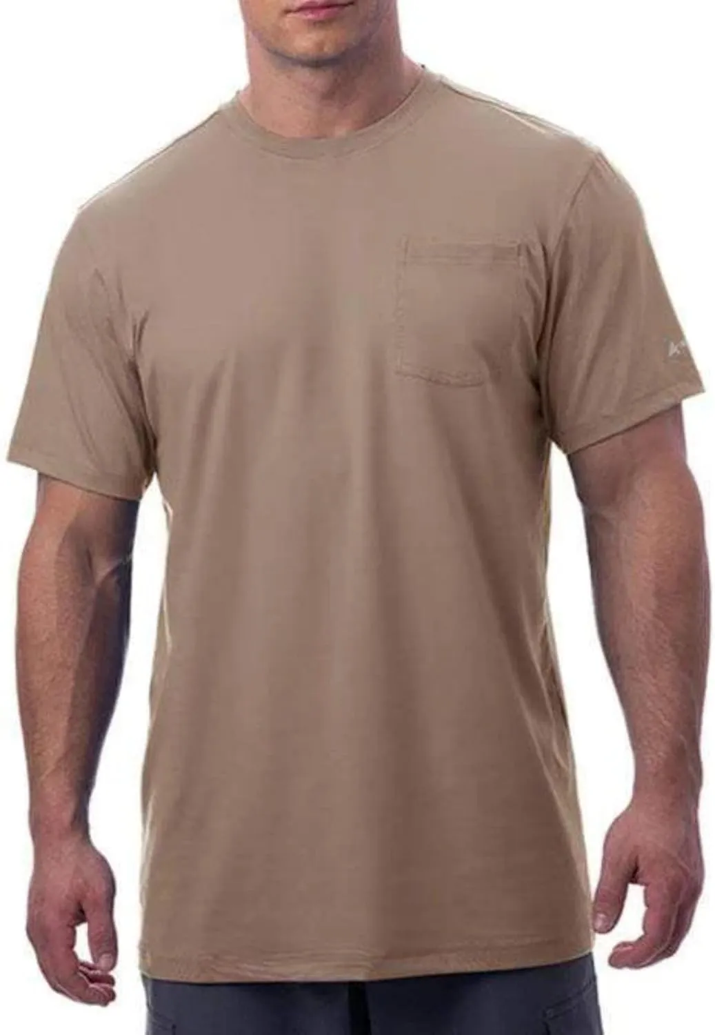 Arctic Cool Mens Crew Neck Instant Cooling Pocket Workwear Moisture Wicking Performance UPF 50  Short Sleeve Shirt