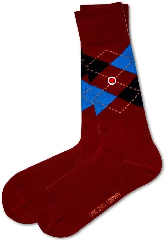 Argyle Men's Dress Socks - Organic Cotton - Made in Europe