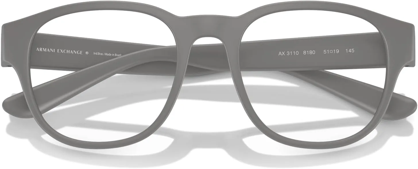 Armani Exchange Men's Ax3110 Round Prescription Eyewear Frames