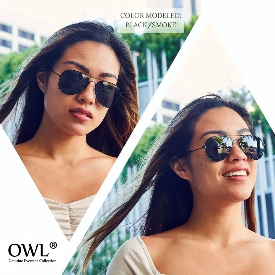 Aviator Style Fashion Sunglasses Metal Frame Colored and Mirrored Lens UV Protection