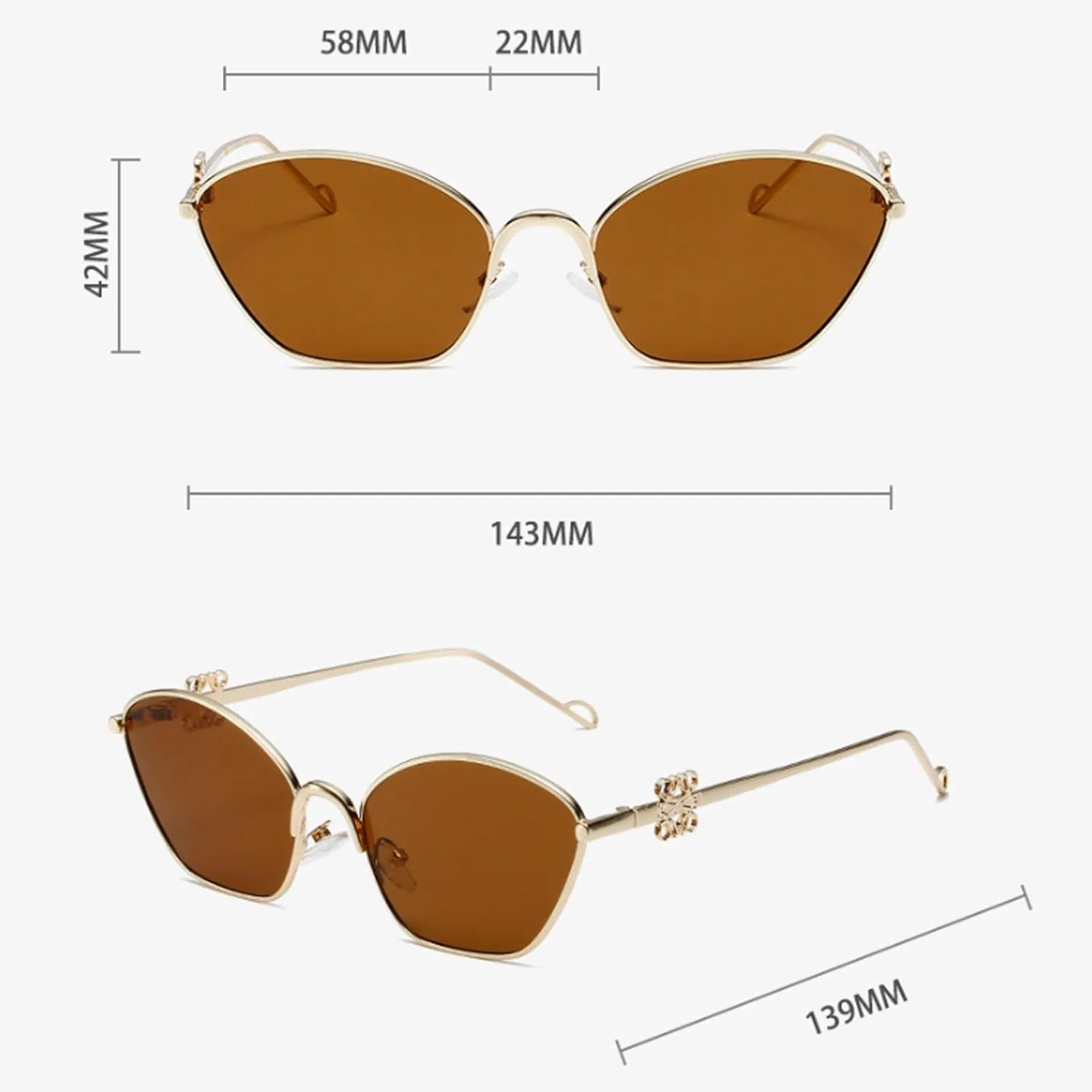 Aviator Sunglasses, Large Metal Frame, Brown Polarized Lenses, Unisex, Classic Style, Perfect for Outdoor Enthusiasts and Fashion-Conscious Individuals
