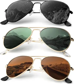Aviator-Sunglasses-Men Polarized Sunglasses Women: Pilot Sun Glasses UV Protection for Driving Golf Fishing