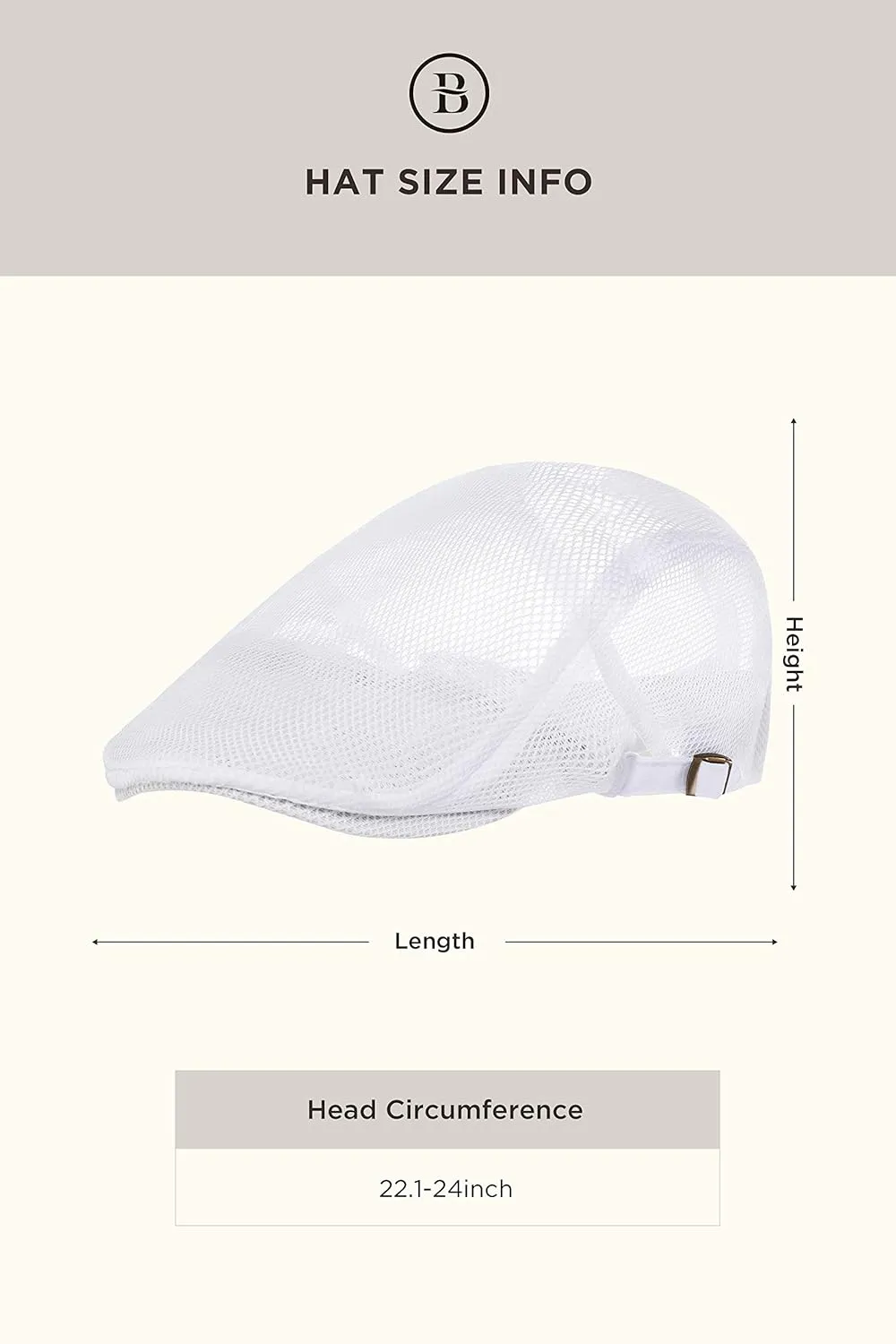BABEYOND Men's Mesh Flat Cap Breathable Summer Newsboy Hat Beret Cabbie Ivy Hat Gatsby Newsboy Hat for Driving Hunting