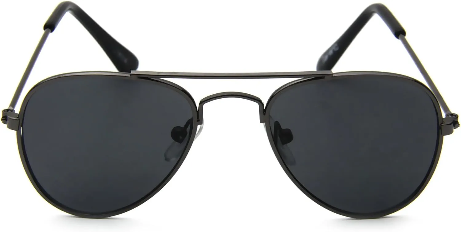 Baby Boy Girl Classic Aviator Style Retro Metal Sunglasses
