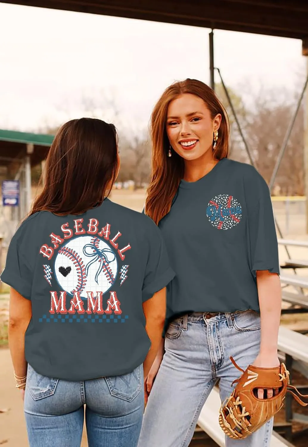 Baseball Mom Shirt Baseball Oversized Tshirt Women Baseball Game Day Season Vacation Short Sleeves Tops