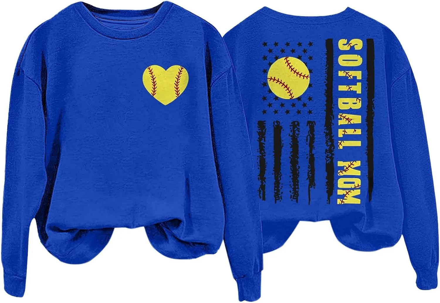 Baseball Mom Shirt Womens Long Sleeve Graphic Plus Size Softball Hoodies Heart Printed Casual Pullover Tops