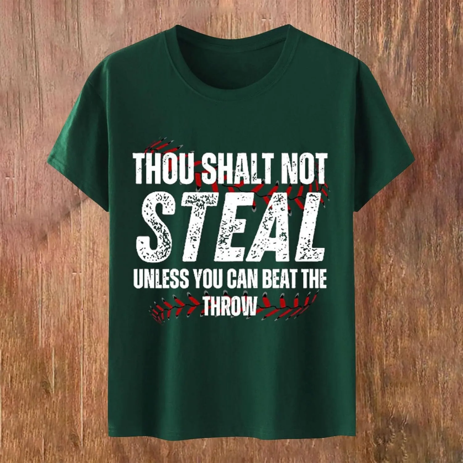 Baseball Shirt Women Thou Shall Not Steal Unless You Can Beat The Throw Tee Letter Shirts Short Sleeve T Shirt